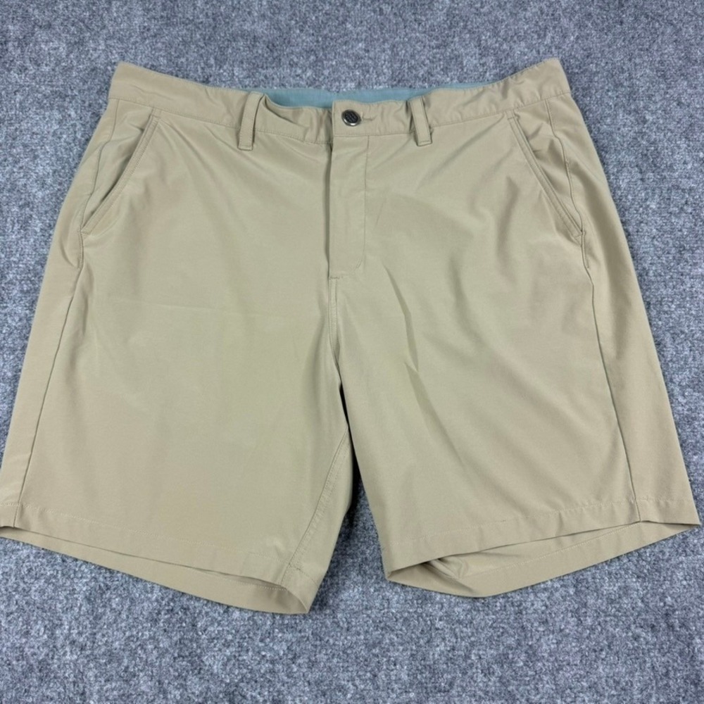 Free Fly Performance Shorts Mens 38 Khaki Tan Stretch Lightweight Outdoor 7.5"